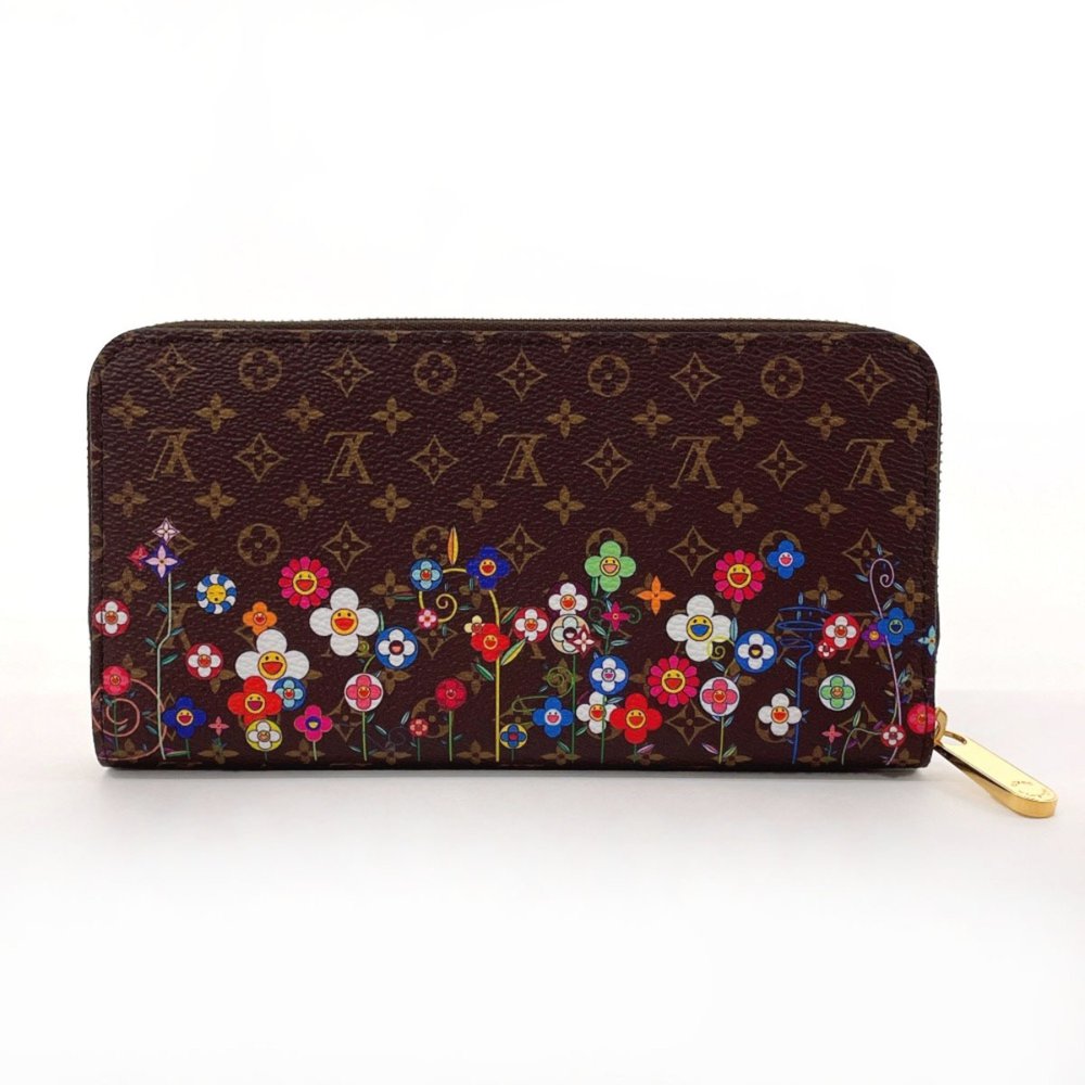 LOUIS VUITTON LV x TM Zippy Wallet Takashi Murakami M14162 Monogram Canvas Brown - Picture 2 of 10